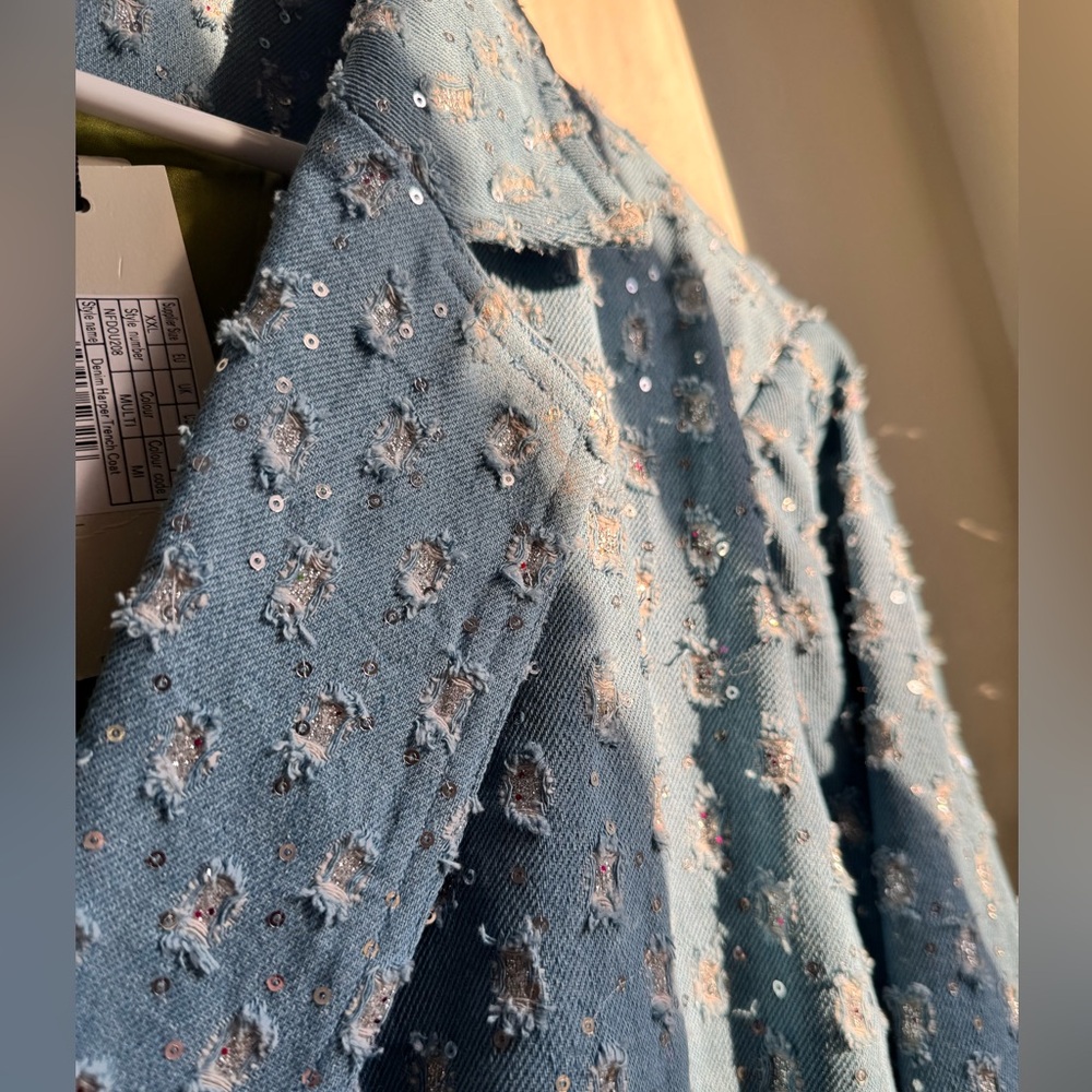Never Fully Dressed Harper Denim Trench NWT - Picture 7 of 10